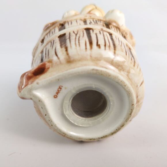 Vtg Avon Cocker Spaniel Puppy Dog Basket Fun Ceramic Pomander Potpourri Holder - Picture 5 of 5